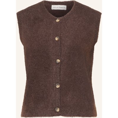 Opus Pants Strickweste Porah braun