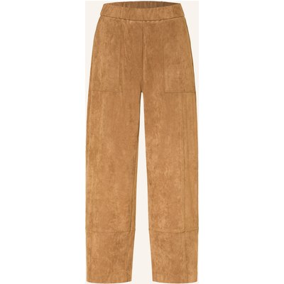 Opus Pants Hose Metta Cargo In Lederoptik beige