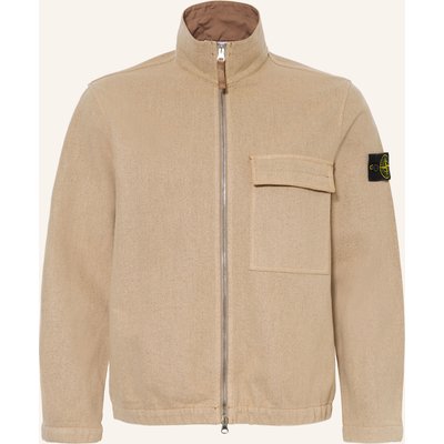 Stone Island Overjacket Aus Flanell beige