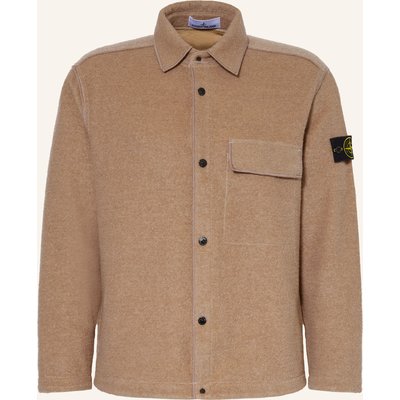 Stone Island Overjacket Aus Bouclé beige