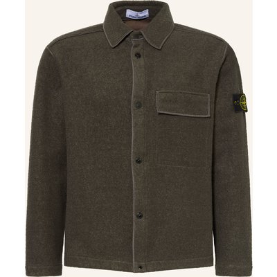 Stone Island Overjacket Aus Bouclé gruen
