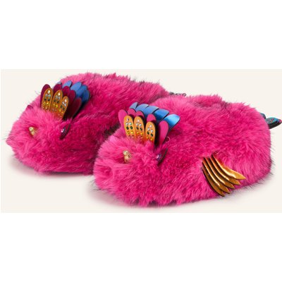 Kurt Geiger Hausschuhe Aus Kunstfell Mit Schmucksteinen pink