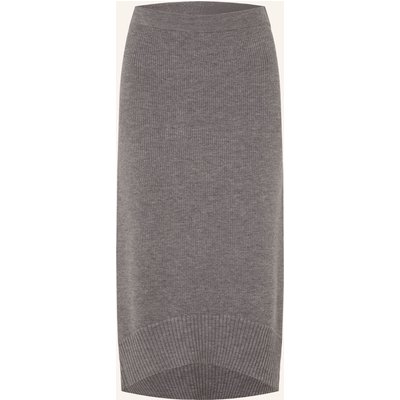 Victoria Beckham Strickrock Mit Merinowolle grau