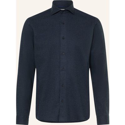 Eton Flanellhemd Slim Fit blau