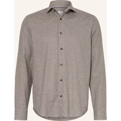 Eton Flanellhemd Comfort Fit grau