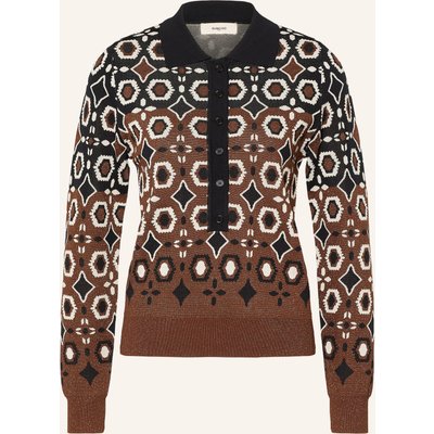 Suncoo Strick-Poloshirt Palmaros Mit Glitzergarn schwarz