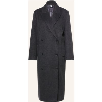 Karo Kauer Oversized-Mantel grau