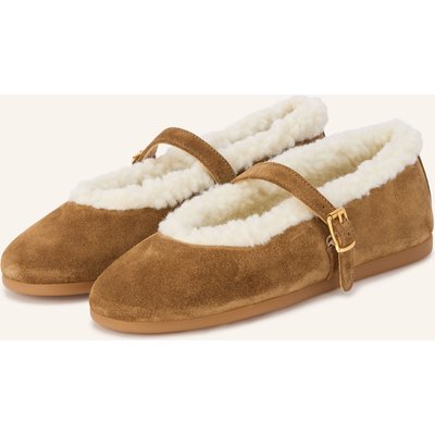 Posa Mary-Jane-Ballerinas braun
