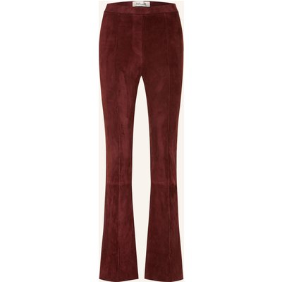 Diane Von Furstenberg Lederhose Elise rot