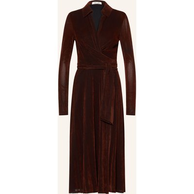 Diane Von Furstenberg Wickelkleid Phoenix Aus Mesh braun