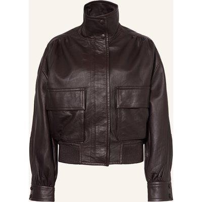 Diane Von Furstenberg Lederjacke Shay rot