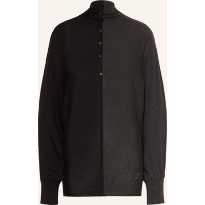 Jacquemus Pullover Le Polo Losange Mit Seide schwarz