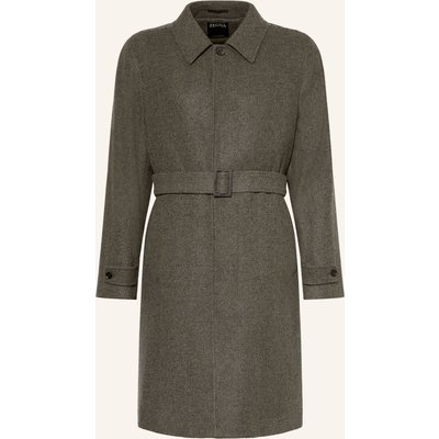 Zegna Cashmere-Mantel gruen