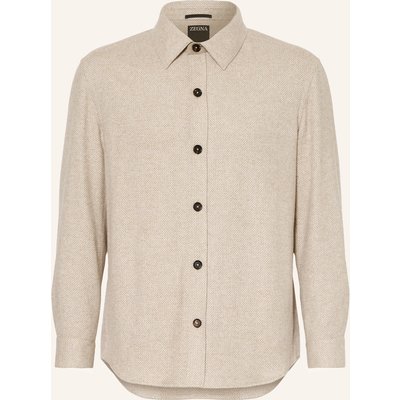 Zegna Overjacket Mit Cashmere Und Seide beige