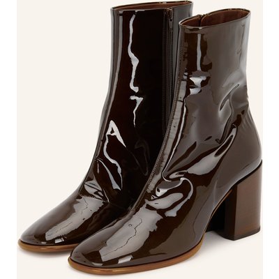 Dries Van Noten Lackstiefeletten gruen