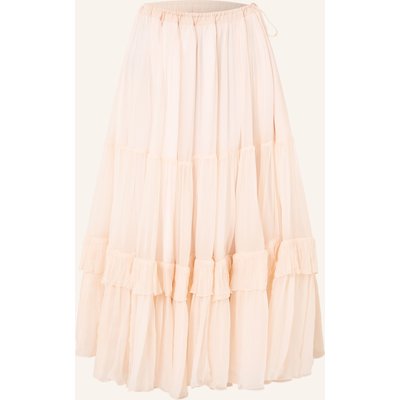 Chloé Seidenrock Mit Rüschen rosa