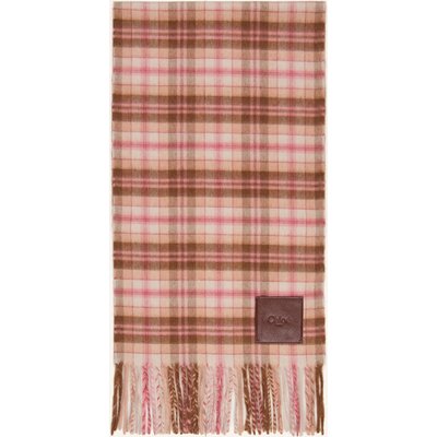 Chloé Cashmere-Schal Highlander pink