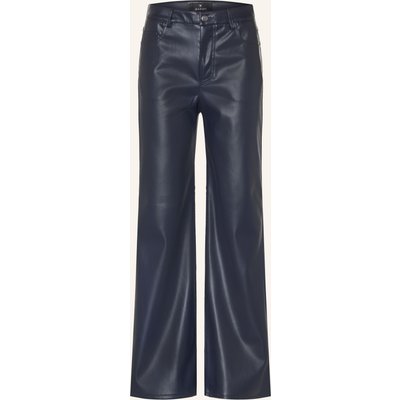 Monari Hose In Lederoptik blau