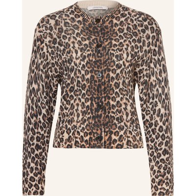 Dorothee Schumacher Strickjacke Leopard Statements Mit Cashmere beige