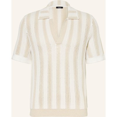 Reiss Strick-Poloshirt Globe weiss