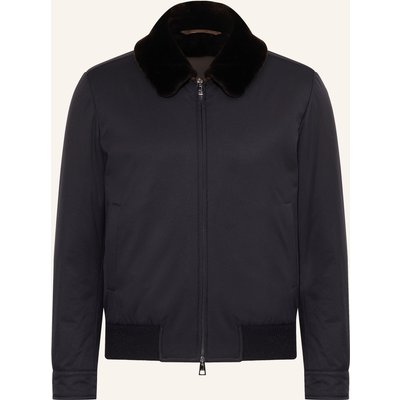 Manzoni 24 Jacke Mit Kunstfell blau