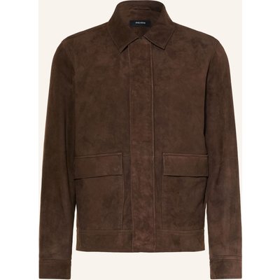 Reiss Lederjacke Granual braun