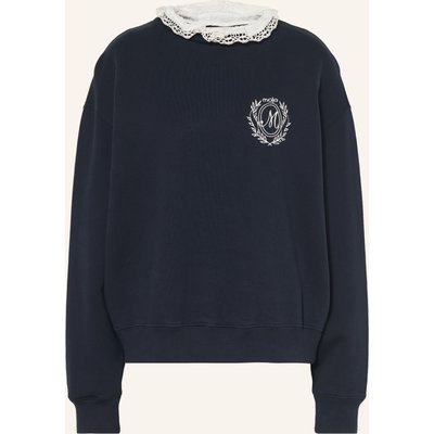 Maje Sweatshirt Mit Abnehmbarem Kragen blau