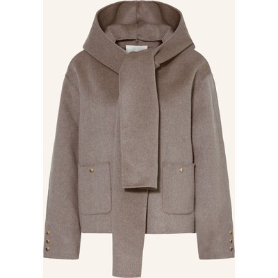 Maje Jacke Mit Abnehmbarer Kapuze beige
