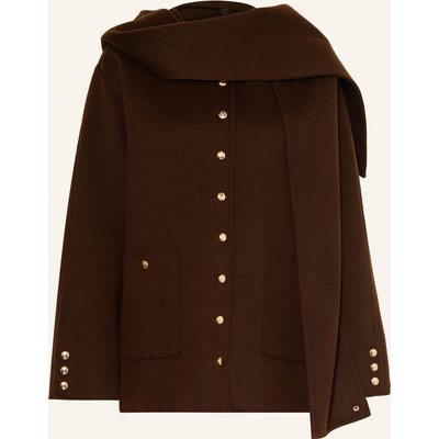 Maje Kastenjacke Mit Abnehmbarem Schal braun