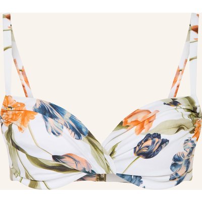 Maryan Mehlhorn Bügel-Bikini-Top Tulipe In Wickeloptik weiss