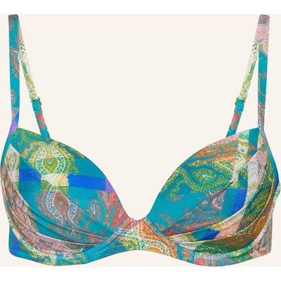Maryan Mehlhorn Bügel-Bikini-Top Jacquard blau