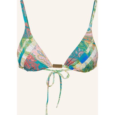 Maryan Mehlhorn Triangel-Bikini-Top Jacquard blau