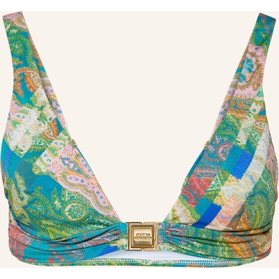Maryan Mehlhorn Bralette-Bikini-Top Jacquard blau