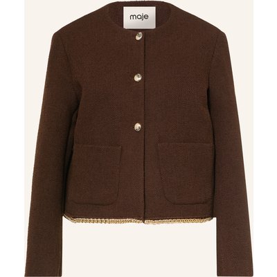 Maje Tweed-Blazer braun