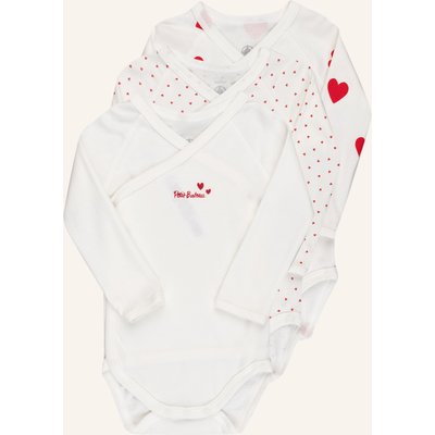 Petit Bateau 3er-Pack Wickelbodies weiss