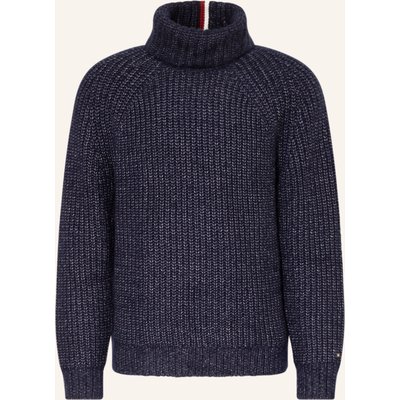 Tommy Hilfiger Oversized-Rollkragenpullover blau