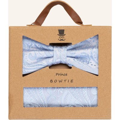 Prince Bowtie Set: Fliege Und Einstecktuch blau