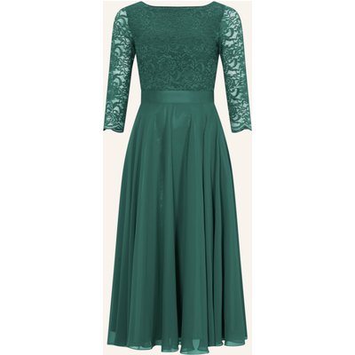 Swing Cocktailkleid Mit Spitzenbesatz gruen