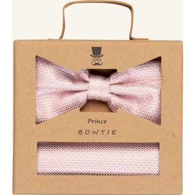 Prince Bowtie Set: Fliege Und Einstecktuch pink