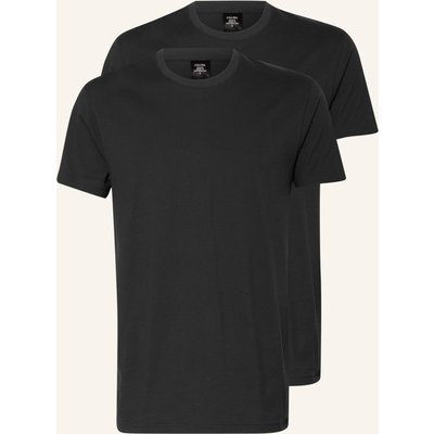 Calida 2er-Pack T-Shirts Natural Benefit schwarz