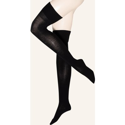 Falke Overknee-Strümpfe Striggings Mit Merinowolle schwarz