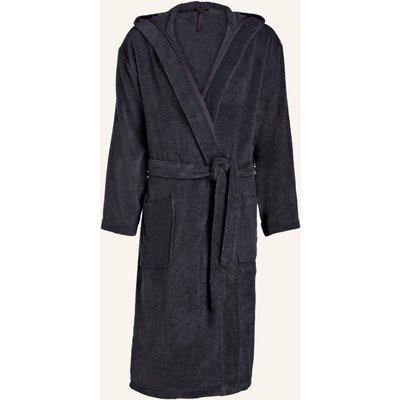 Schiesser Herren-Bademantel Essentials Mit Kapuze grau