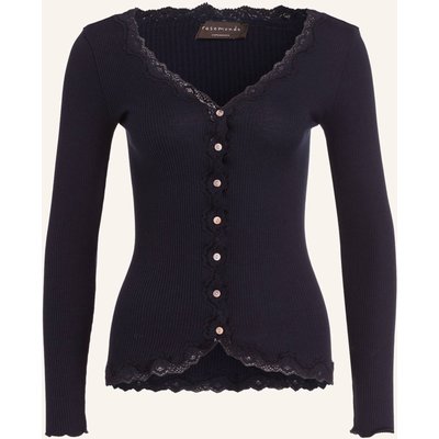 Rosemunde Strickjacke Babette Aus Seide blau