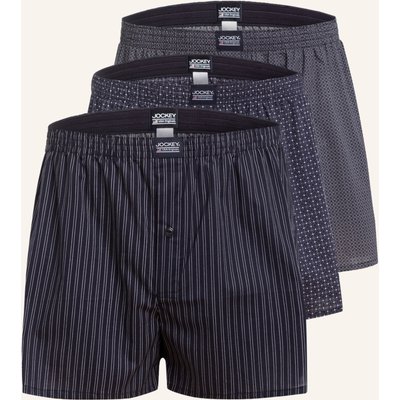 Jockey 3er-Pack Web-Boxershorts blau