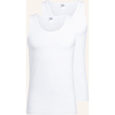 Calida 2er-Pack Unterhemden Natural Benefit weiss