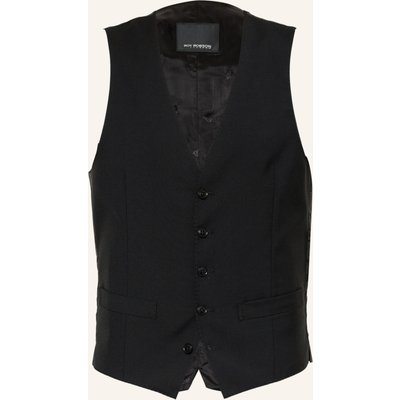 Roy Robson Anzugweste Regular Fit schwarz