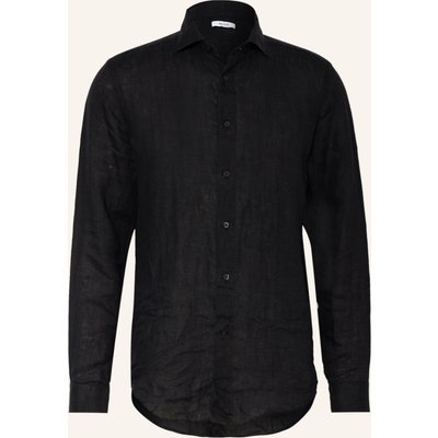 Reiss Leinenhemd Ruban Regular Fit schwarz