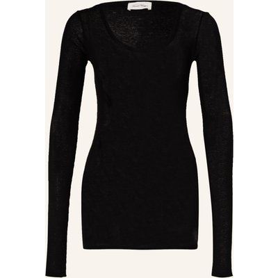 American Vintage Longsleeve Massachusetts schwarz