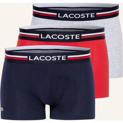 Lacoste 3er-Pack Boxershorts rot