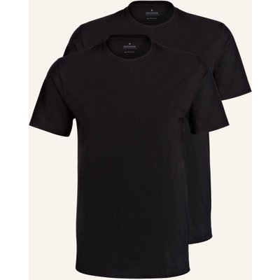 Ragman 2er-Pack T-Shirts schwarz